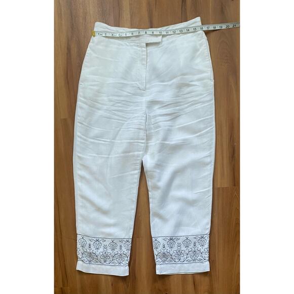 Women’s Carroll Reed Size 10 White Lining Capris - Picture 6 of 8
